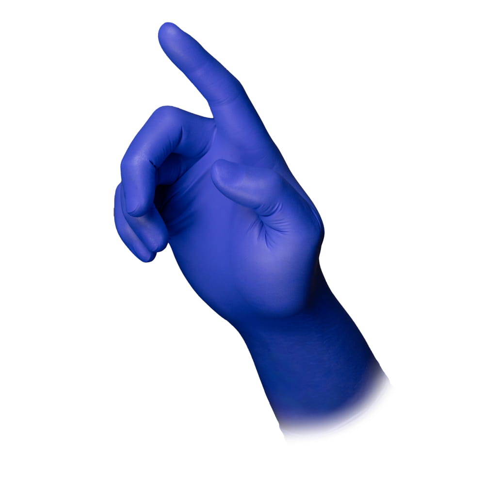 Lange Nitrilhandschuhe, blau, Größe M, puderfrei, Med-Comfort blue 300