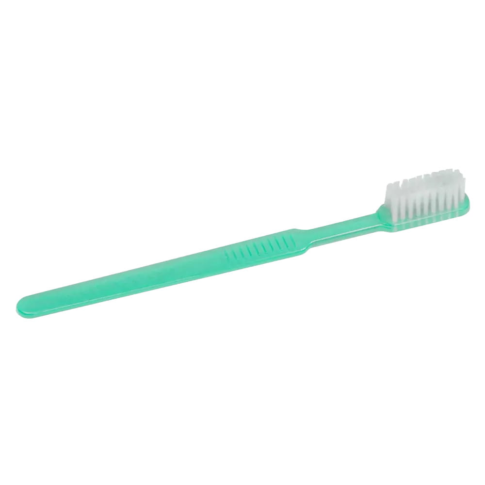 Dental PS Einmalzahnbürste mit Zahnpasta, Farbe grün, 15 x 2,6 cm, Med-Comfort