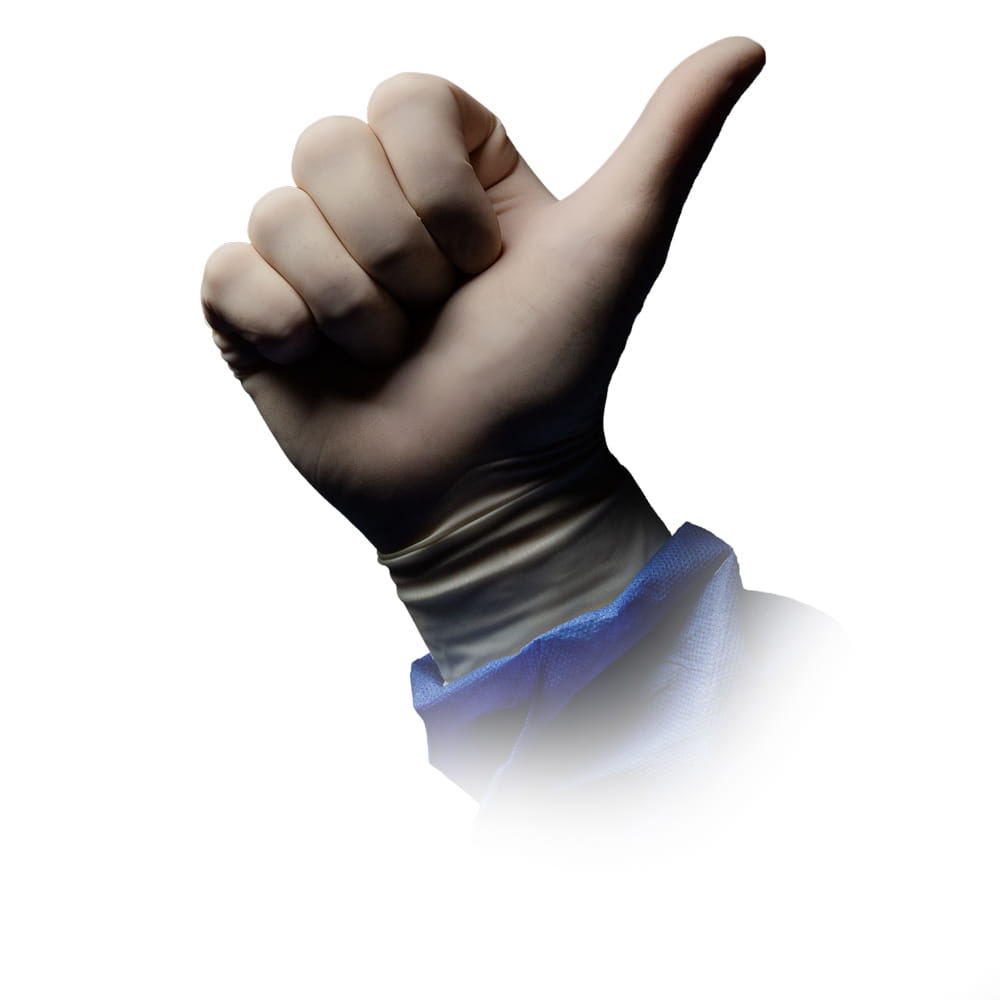 OP-Handschuhe, Latex Einmalhandschuhe, puderfrei, weiß, Gr. 7,5, Med-Comfort