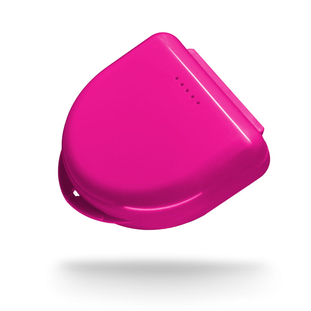 PP Dental Schienendose für Erwachsene, 65 x 58 x 20 cm, Farbe pink, Polypropylen