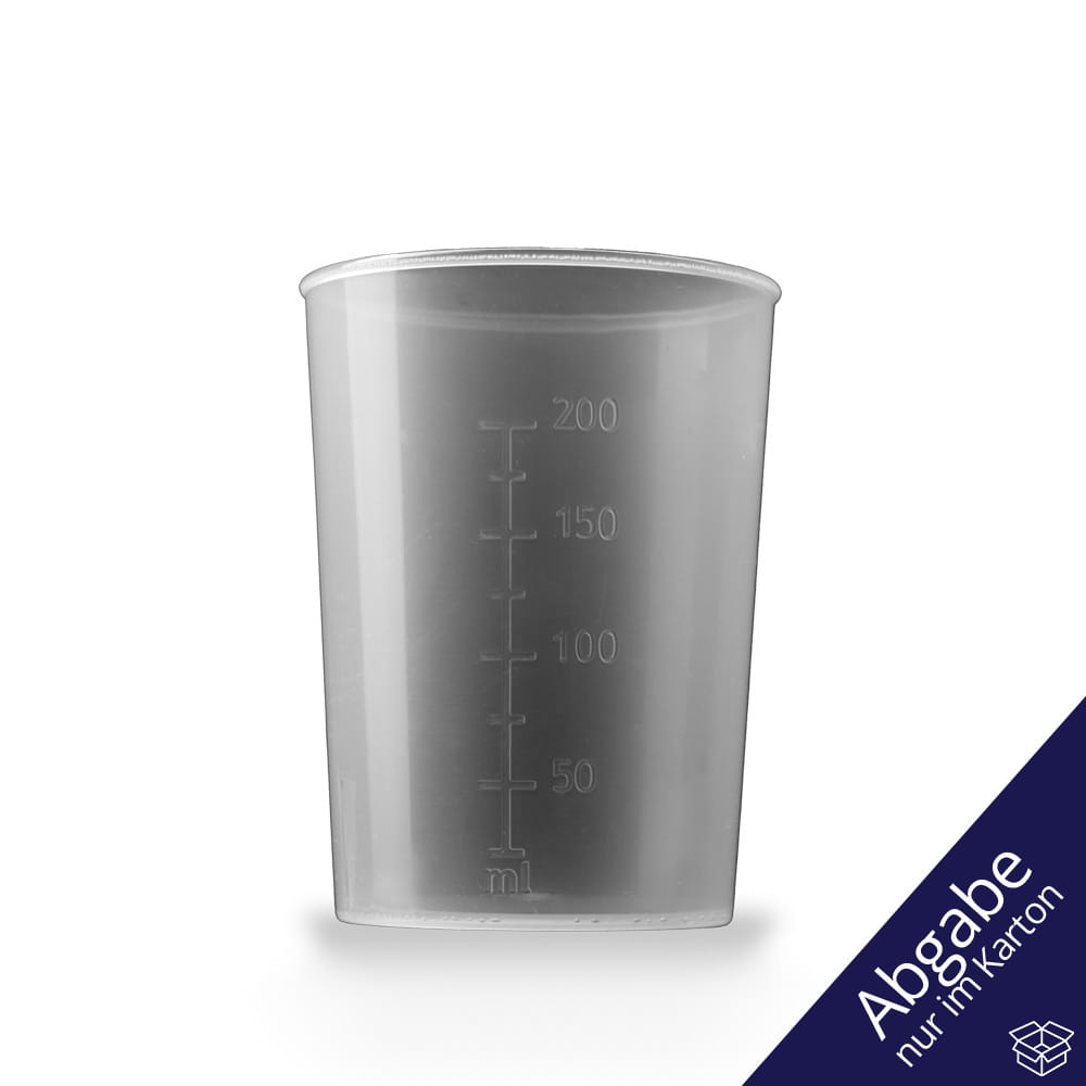 PP Schnabelbecher Unterteil, transparent, milchig, 250 ml