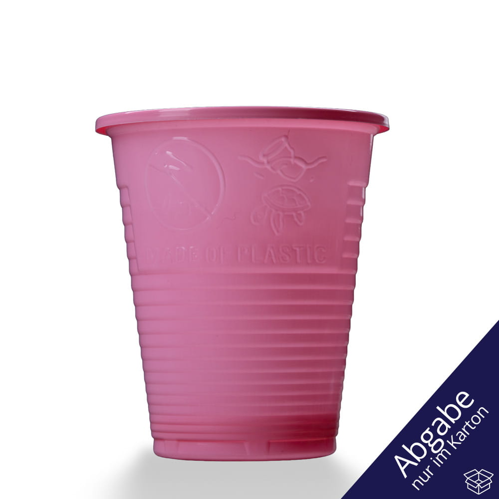 PP Mundspülbecher,180 ml, Farbe rosa, Polypropylen