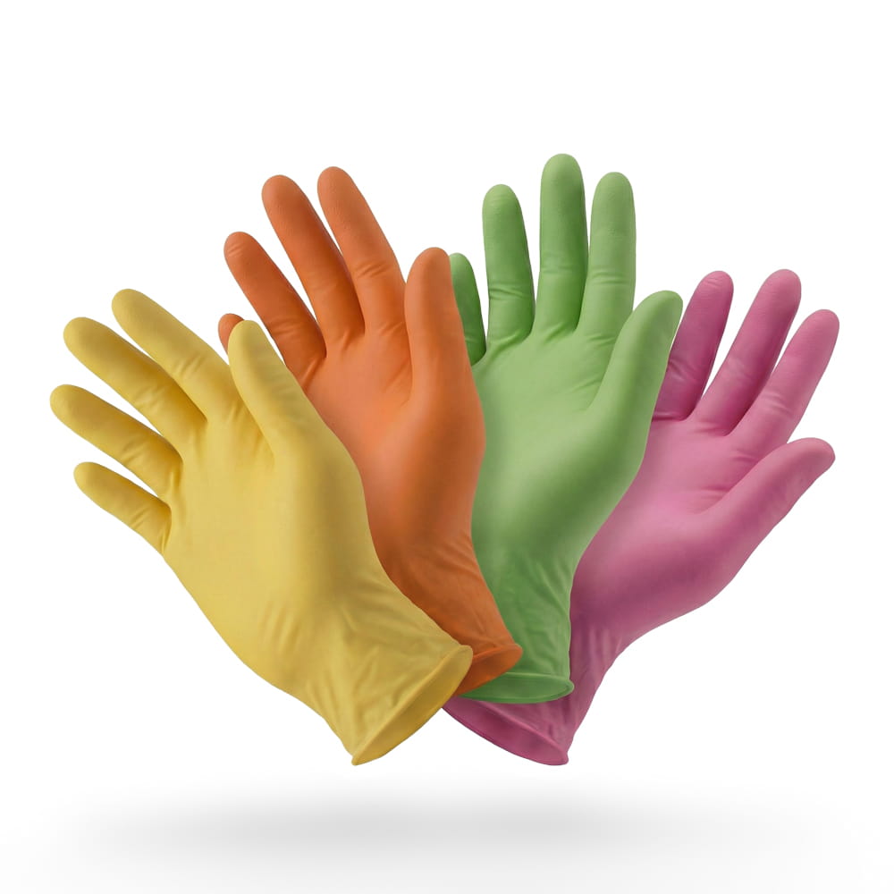 Nitrilhandschuhe, bunt, Farbenmix, Größe S, puderfrei, Style tutti frutti by Med-Comfort