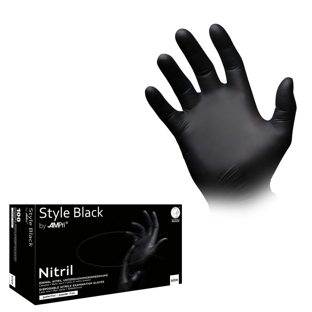 Nitrilhandschuhe, schwarz, Größe XL, puderfrei, Style Black by Med-Comfort