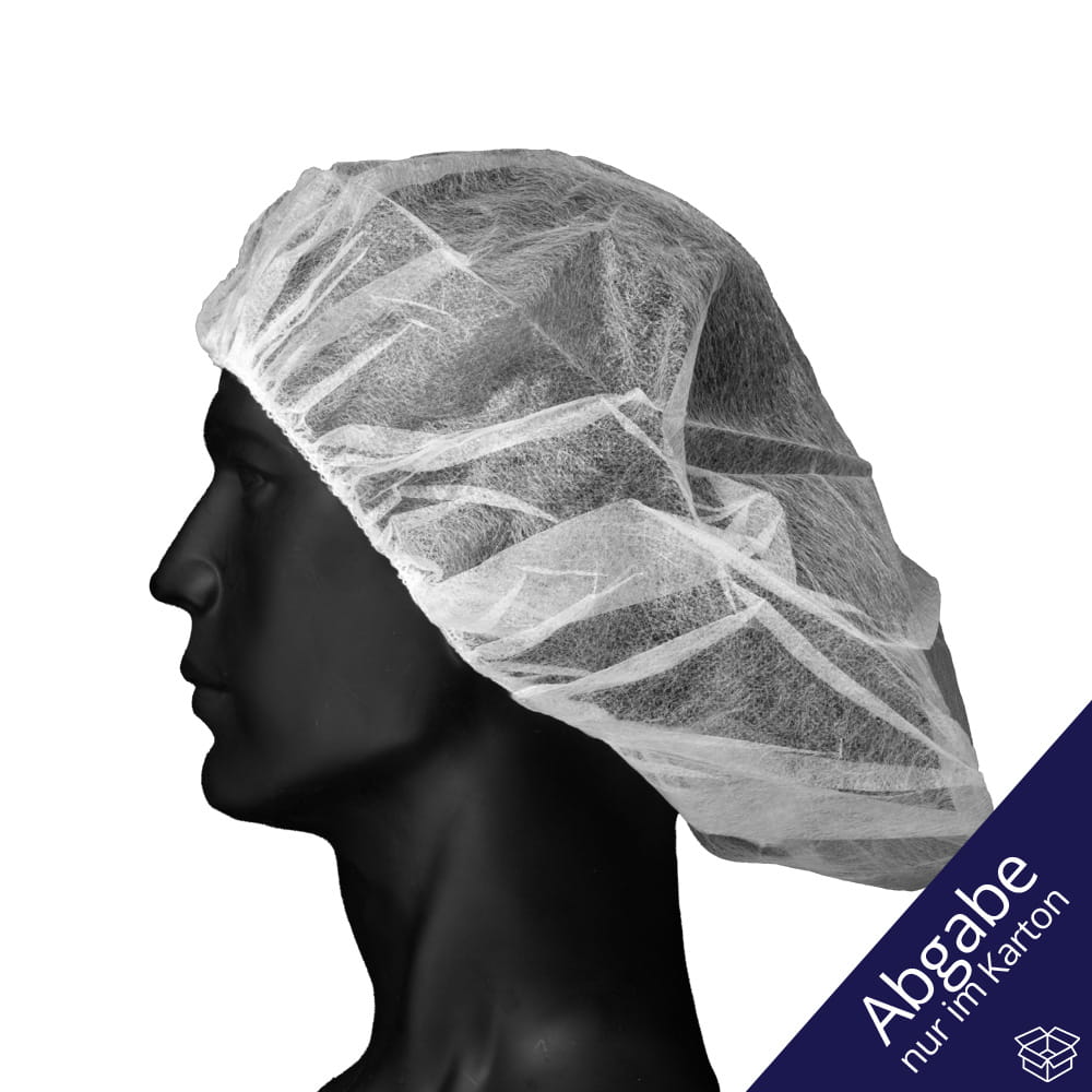 Baretthaube aus Polypropylen, Größe XL, weiß, Med-Comfort