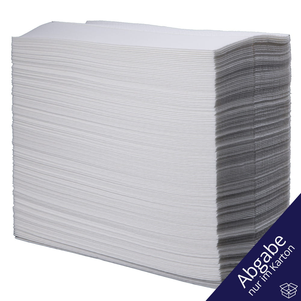 Ailaidtücher, Farbe weiß, Z-Falz, 20 x 25 cm